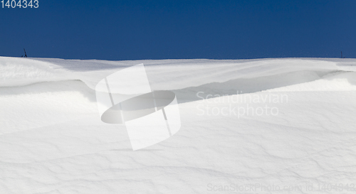 Image of beautiful fallen white snow