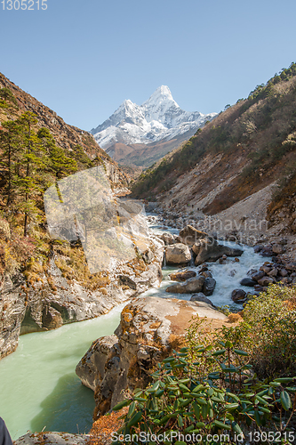 Image of Ama Dablam summit in Himalayas