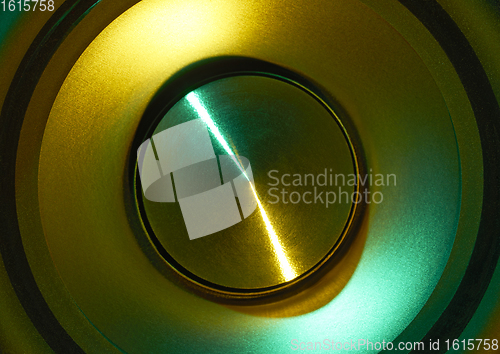 Image of colorful loudspeaker detail