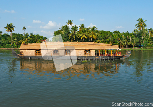 Image of Houseboat on Kerala backwaters, India