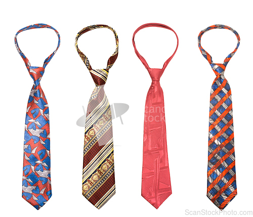 Image of Set of man's ties isolated