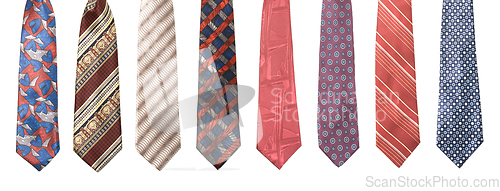 Image of Set of man's ties isolated