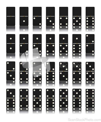 Image of Domino game set isolated