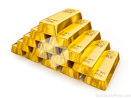 Image of Gold bars pyramid