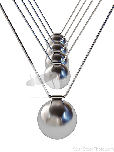 Image of Action sequrence concept background - Newton's cradle executive