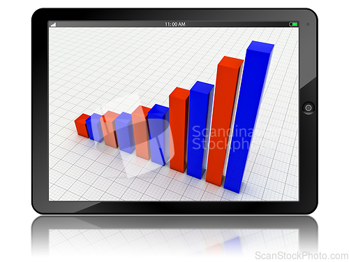 Image of Tablet PC with business graph