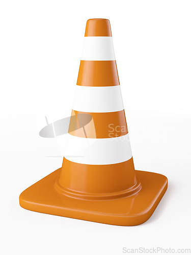 Image of Orange highway traffic cone