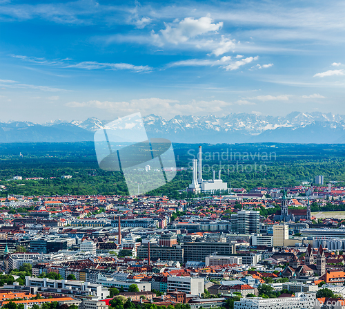 Image of Aerial view of Munich. Munich, Bavaria, Germany