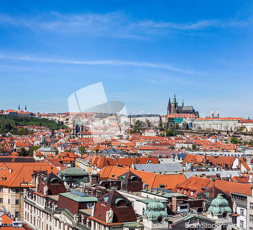Image of View of Stare Mesto (Old City) and and St. Vitus Cathedral