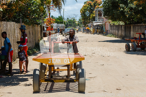 Image of Malagasy man on main street of Maroantsetra, Madagascar