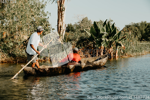 Image of Daily life in madagascar countryside on river