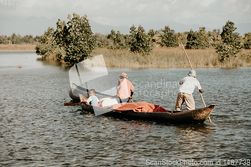 Image of Daily life in madagascar countryside on river