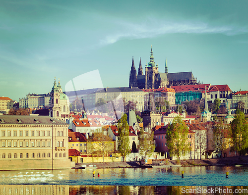 Image of View of Mala Strana and Prague castle over Vltava