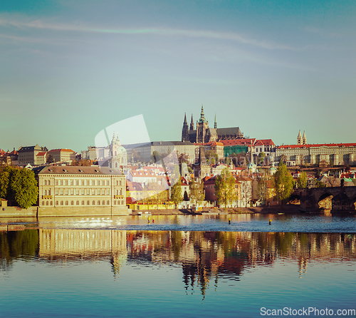 Image of View of Mala Strana and Prague castle over Vltava
