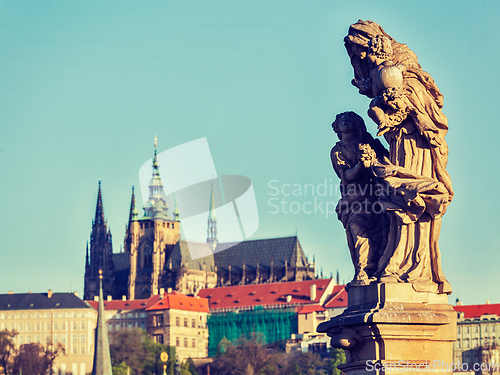 Image of Statue on Charles Brigde in Prague