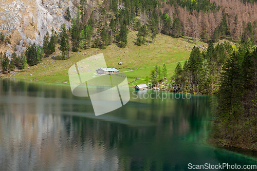 Image of Obersee lake. Bavaria, Germany