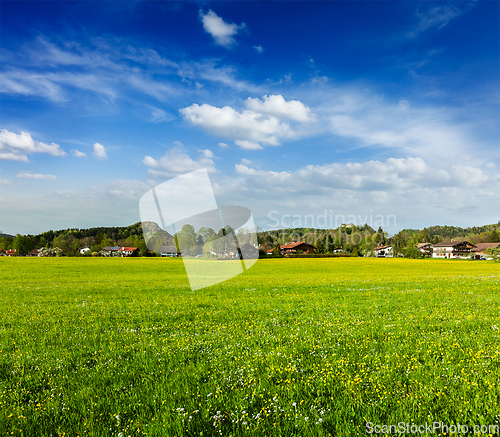 Image of German countryside and village