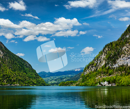 Image of Hallstatter See mountain lake in Austria