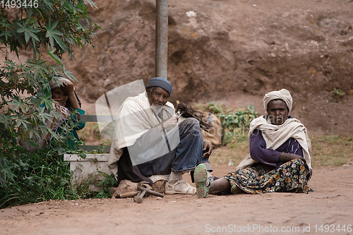 Image of orthodox Christian Ethiopian people, Lalibela Ethiopia