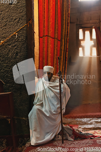 Image of Monk in Lalibela churches, Ethiopia