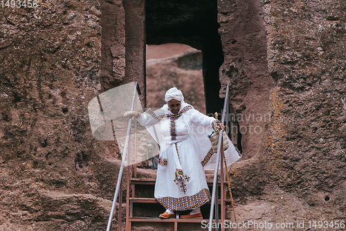 Image of orthodox Christian Ethiopian woman, Lalibela Ethiopia