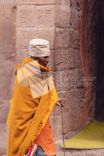 Image of Monk in Lalibela churches, Ethiopia