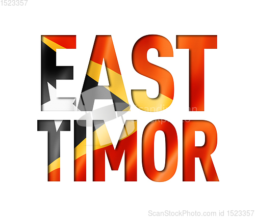 Image of East Timor flag text font