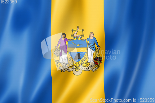 Image of Philadelphia city flag, Pennsylvania, USA