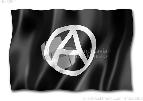 Image of Anarchy flag isolated on white