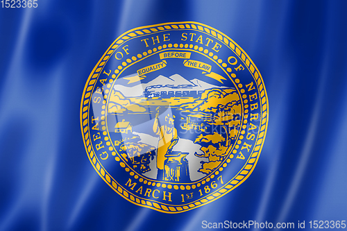 Image of Nebraska flag, USA