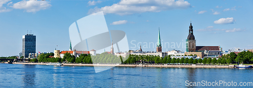 Image of Panorama of Riga over Daugava river