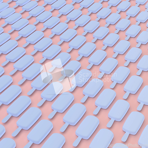Image of Abstract background with blue ice creams
