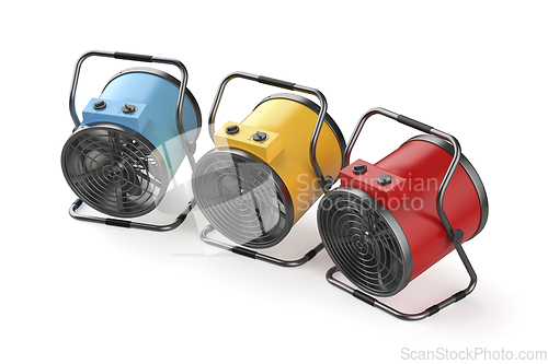 Image of Three industrial electric heaters