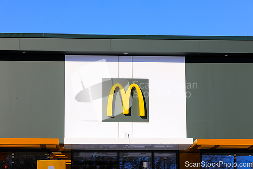 Image of McDonald's Logo at the Restaurant in Salo, Finland