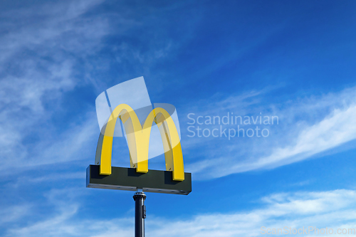 Image of McDonald's Logo Against Beautiful Sky