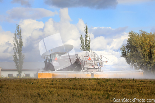 Image of Tractor Spreading Agricultural Lime 