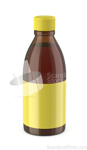 Image of Glass bottle with cough syrup