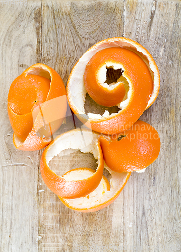 Image of peeled ripe orange mandarin