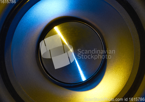 Image of colorful loudspeaker detail