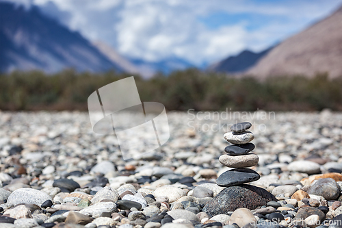 Image of Zen balanced stones stack