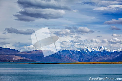 Image of Lake Tso Moriri in Himalayas. Ladakh, India