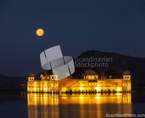 Image of Jal Mahal (Water Palace). Jaipur, Rajasthan, India