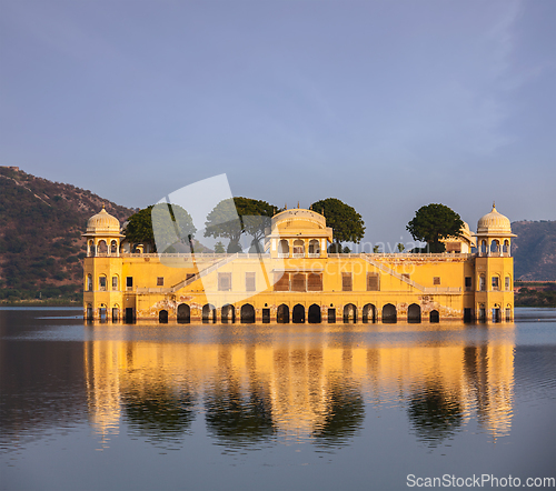 Image of Jal Mahal (Water Palace). Jaipur, Rajasthan, India