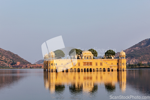 Image of Jal Mahal (Water Palace). Jaipur, Rajasthan, India