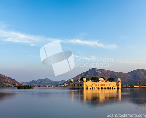 Image of Jal Mahal (Water Palace). Jaipur, Rajasthan, India