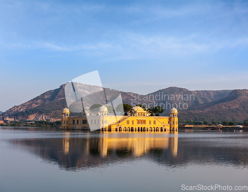 Image of Jal Mahal (Water Palace). Jaipur, Rajasthan, India