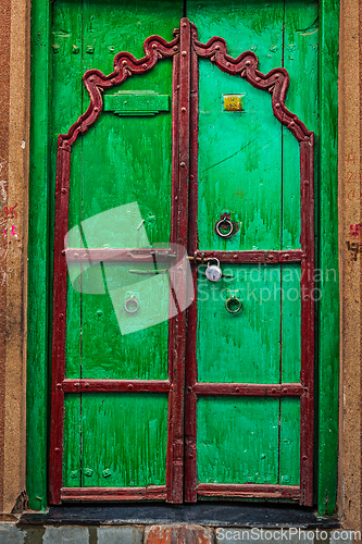 Image of Wooden old door vintage background