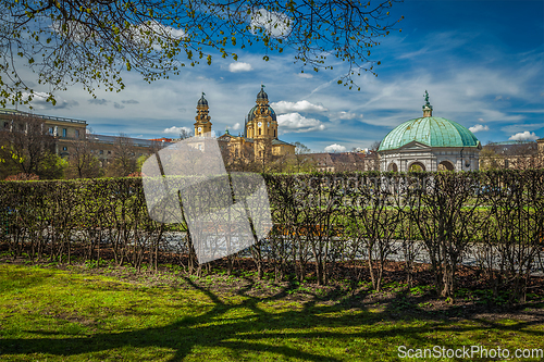 Image of Pavilion in Hofgarten and Theatine Church. Munich, Germany