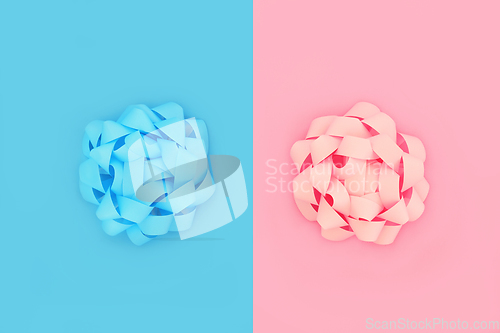 Image of Pink for a Girl Blue for a Boy Bow Design Concept