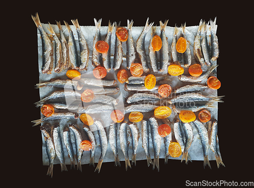 Image of Baked sardines with sherry tomato